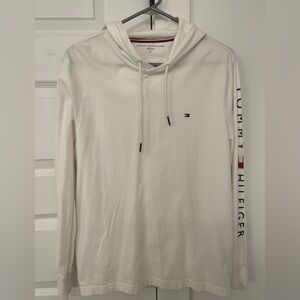 Tommy Hilfiger Men's White Hoodie Shirt (100% cotton, worn once)